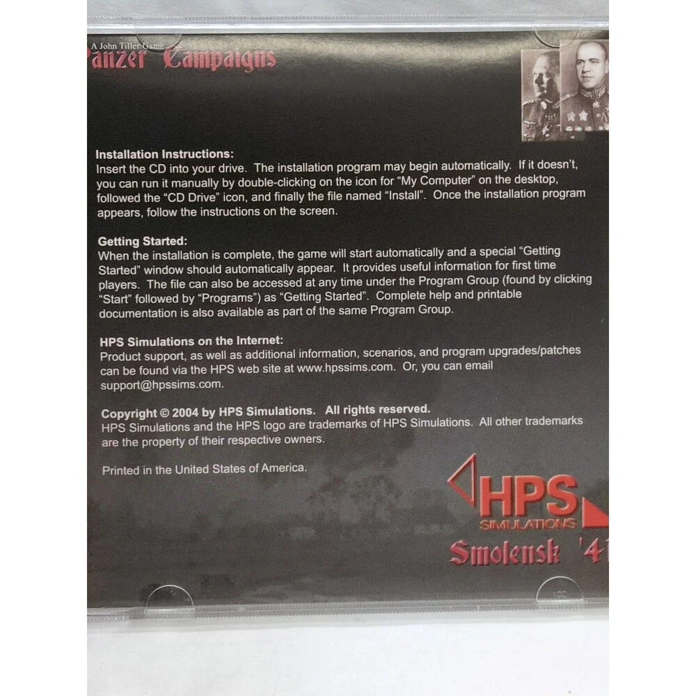 Panzer Campaigns Smolensk '41 PC Video Game John Tiller HPS